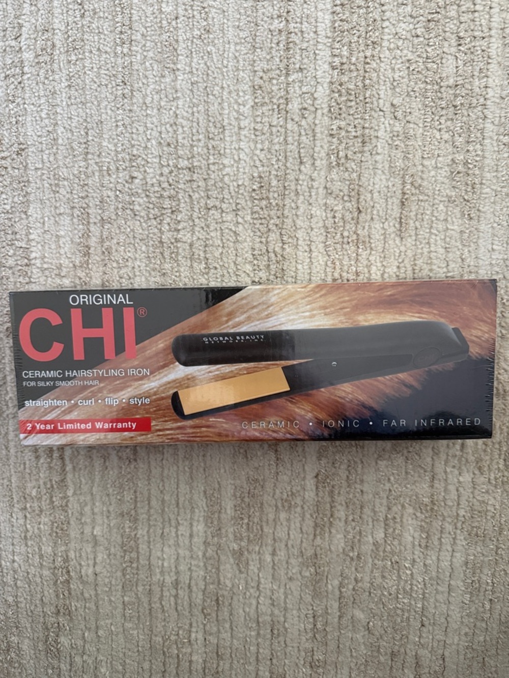 Original CHI Ceramic Hairstyling Iron - Black & Gold